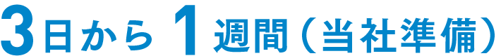 3日から1週間